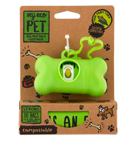 Compostable Pet Poop Bags with Portable Dispenser